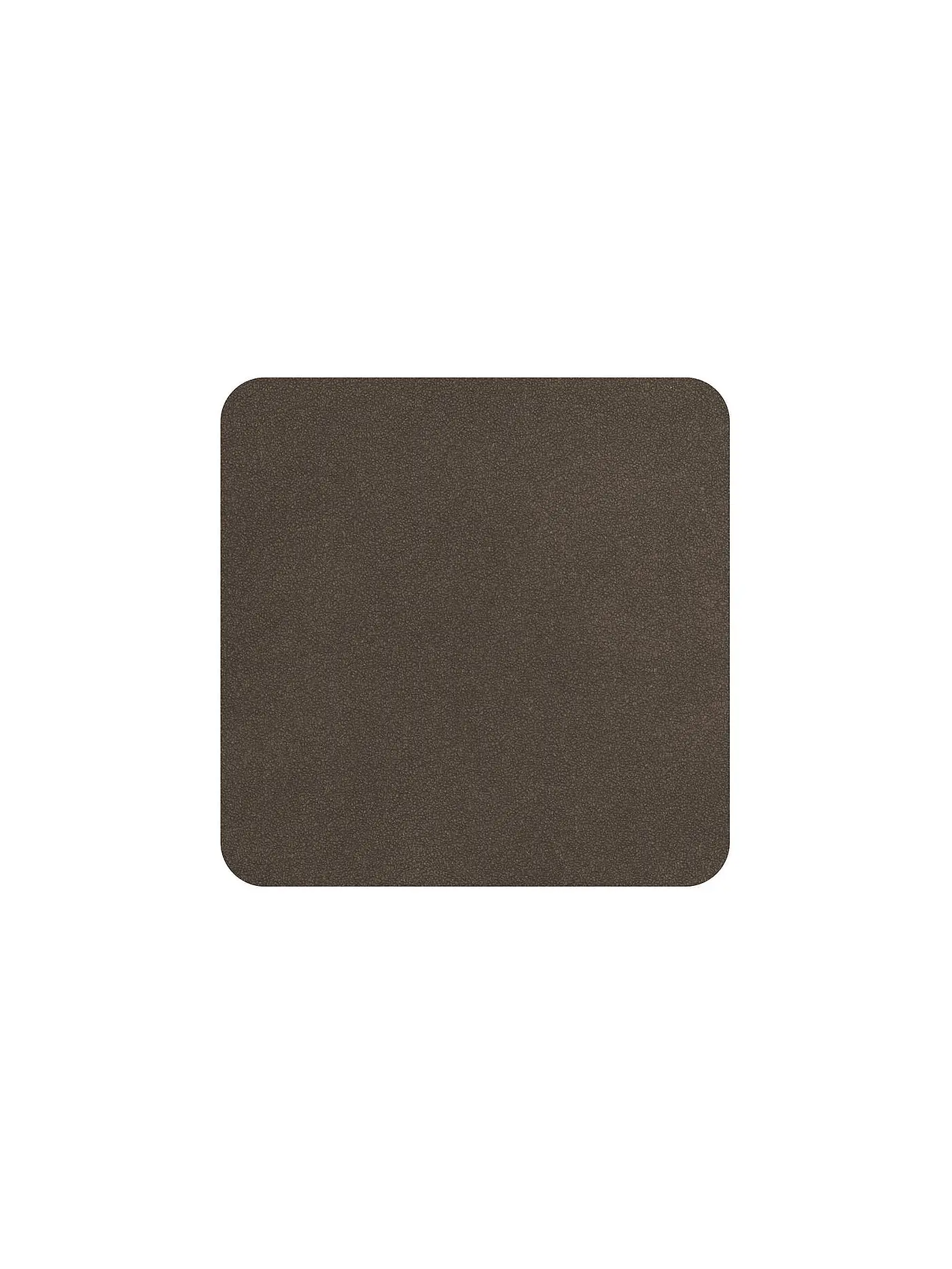 ASA SELECTION | Untersetzer Soft Leather 4er 10x10cm Charcoal | braun
